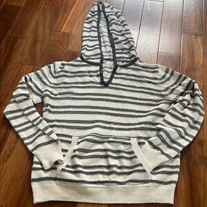 Striped Hoodie with Front Pocket